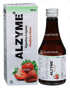 Alzyme Plus Strawberry Flavour Syrup 200ml