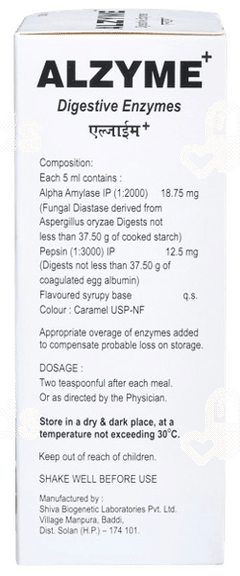 Alzyme+ Strawberry Flavour Syrup 200Ml Alzyme+ Strawberry Flavour Syrup 200Ml