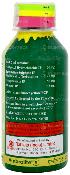 Ambrolite S Syrup 100ml Ambrolite S Syrup 100ml