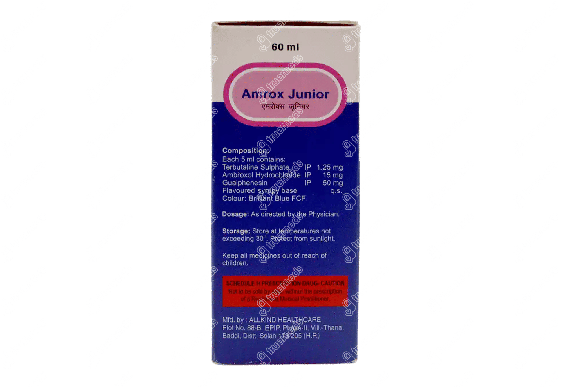 Amrox Junior 50/1.25/15 MG Syrup 60 ML Order Amrox Junior 50/1.25/15