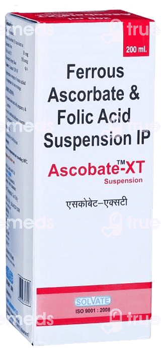 Ascobate Xt 30 MG /550 MCG Syrup 200 ML