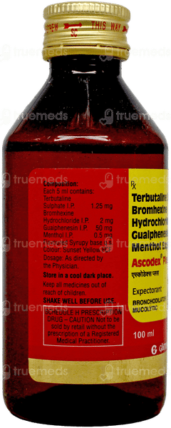 Ascodex Plus Expectorant 100ml Ascodex Plus Expectorant 100ml