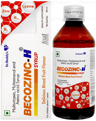 Becozinc H Mixed Fruit Flavour Syrup 200ml