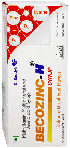 Becozinc H Mixed Fruit Flavour Syrup 200ml