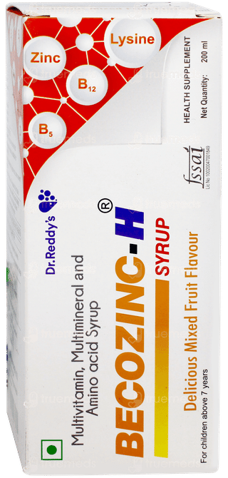 Becozinc H Mixed Fruit Flavour Syrup 200ml