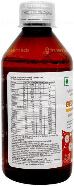 Becozinc H Mixed Fruit Flavour Syrup 200ml