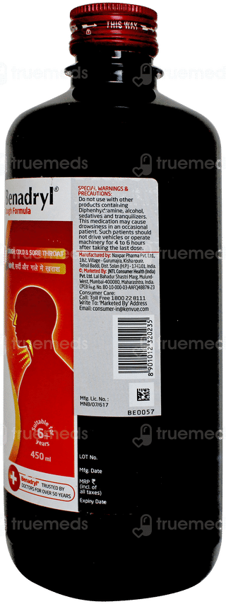 Benadryl Cough Formula Syrup 450ml