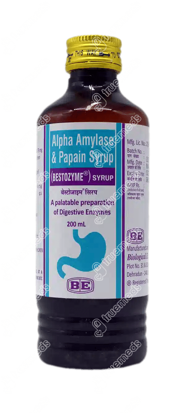 Bestozyme 75/60 MG Syrup 200 ML Uses, Side Effects & Dosage from Truemeds