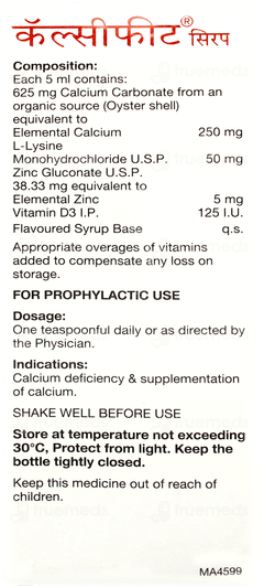 Calcifit Mango Milkshake Flavour Syrup 200ml