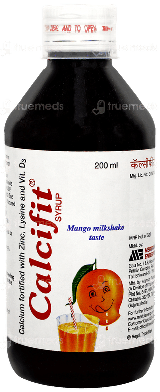 Calcifit Mango Milkshake Flavour Syrup 200ml