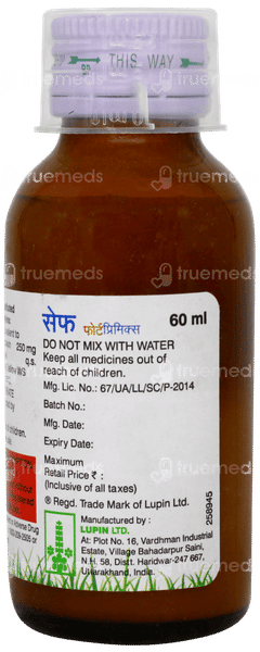 Ceff Forte Premix 250mg Suspension 60ml Ceff Forte Premix 250mg Suspension 60ml