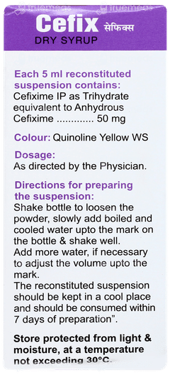 Cefix Pineapple Flavour Dry Syrup 30ml Cefix Pineapple Flavour Dry Syrup 30ml