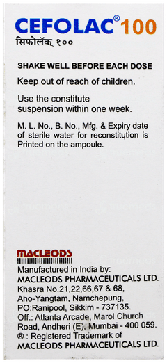 Cefolac 100 Suspension 30ml