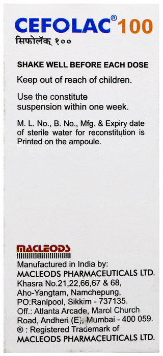 Cefolac 100 Suspension 30ml