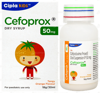 Cefoprox 50mg Tangy Orange Flavour Dry Syrup 30ml