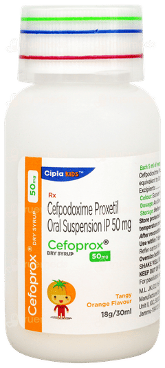 Cefoprox 50mg Tangy Orange Flavour Dry Syrup 30ml