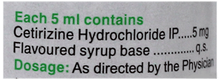 Cetcip Syrup 30Ml