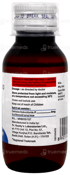 Cetzine Syrup 60Ml