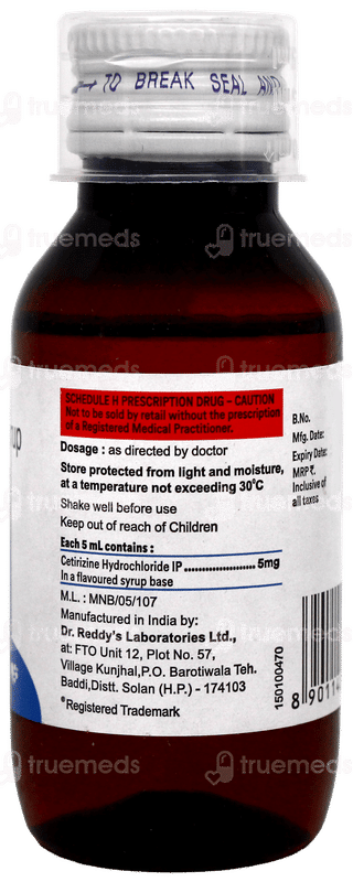 Cetzine Syrup 60Ml