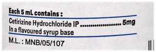 Cetzine Syrup 60Ml
