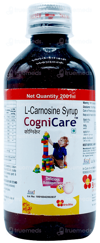 Cognicare Bubblegum Flavour Syrup 200ml