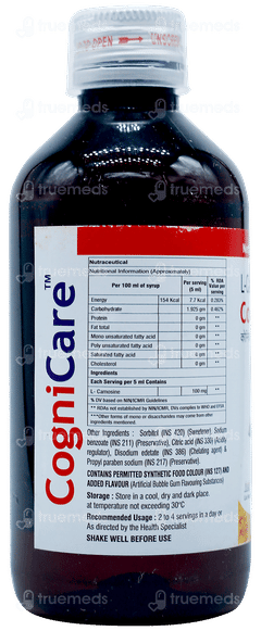 Cognicare Bubblegum Flavour Syrup 200ml