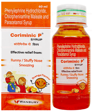 Coriminic P Orange Flavour Syrup 60Ml
