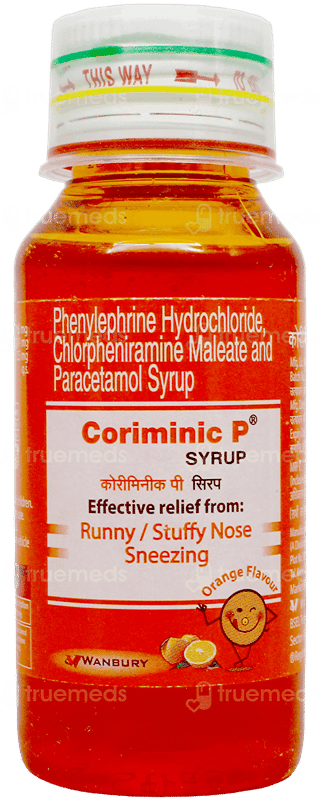 Coriminic P Orange Flavour Syrup 60Ml