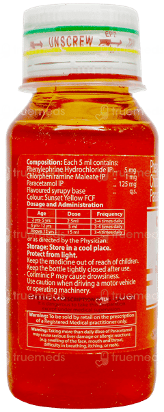 Coriminic P Orange Flavour Syrup 60Ml Coriminic P Orange Flavour Syrup 60Ml