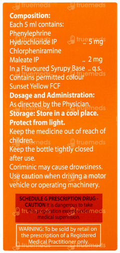 Coriminic Orange Flavour Syrup 60ml