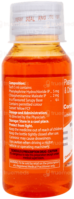 Coriminic Orange Flavour Syrup 60ml