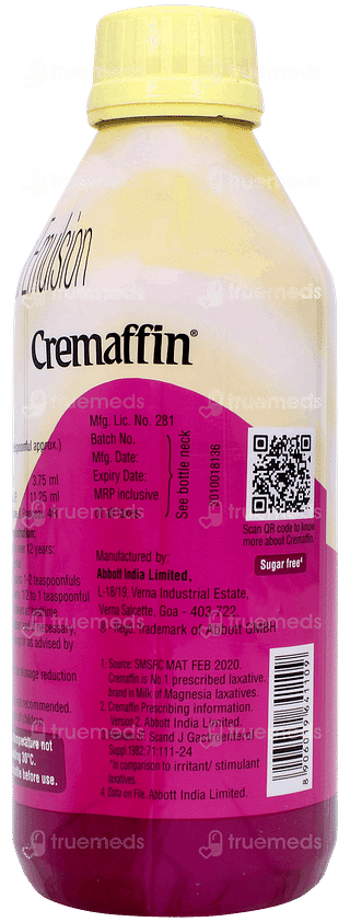 Cremaffin Mixed Fruit Flavour Sugar Free Emulsion 450ml