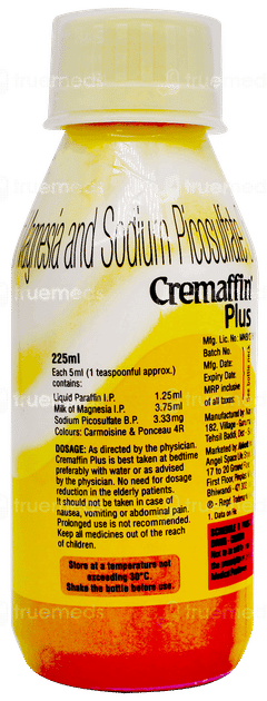 Cremaffin Plus Refreshing Flavour Sugar Free Emulsion 225ml