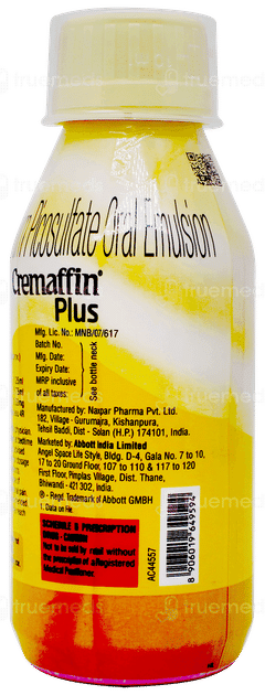 Cremaffin Plus Refreshing Flavour Sugar Free Emulsion 225ml