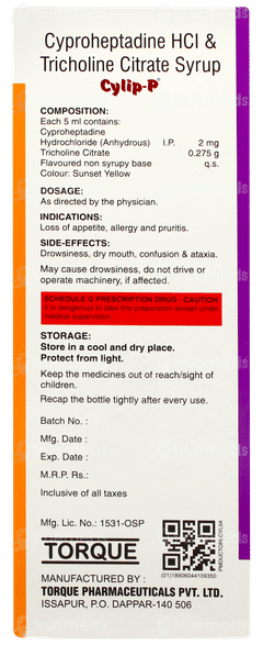 Cylip P Syrup 200ml Cylip P Syrup 200ml