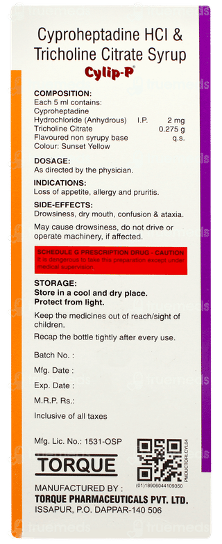Cylip P Syrup 200ml