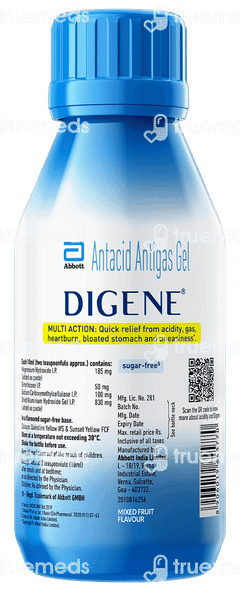 Digene Mixed Fruit Flavour Gel 200ml