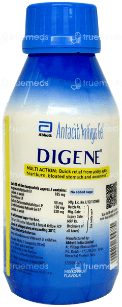 Digene Mixed Fruit Flavour Gel 200Ml Digene Mixed Fruit Flavour Gel 200Ml