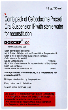 Doxcef 100 Suspension 30ml Doxcef 100 Suspension 30ml