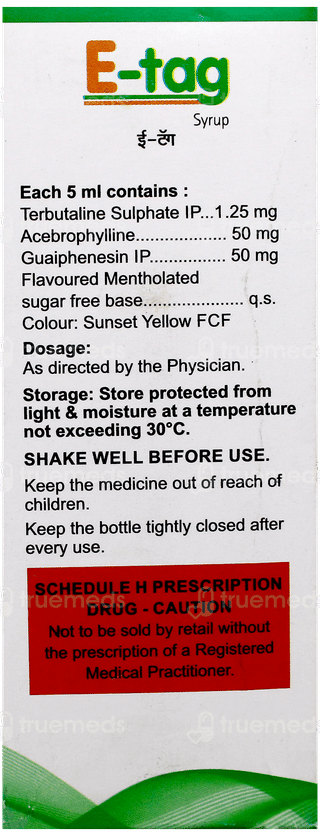 E Tag Syrup 100Ml