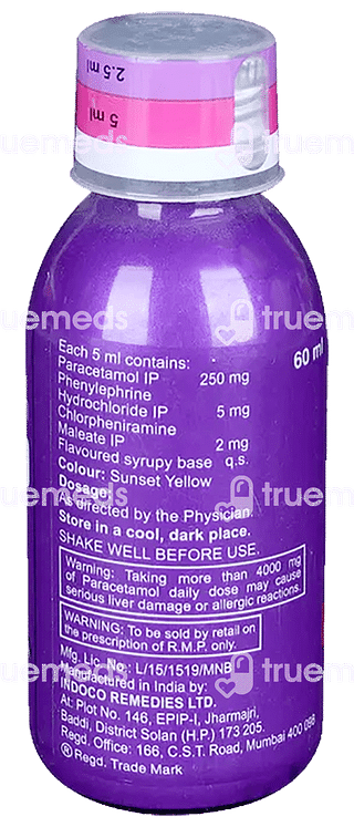 Febrex Plus Ds 250/5/2 MG Syrup 60 ML