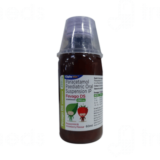 Fevago Ds 250mg Peppermint & Strawberry Flavour Suspension 60ml
