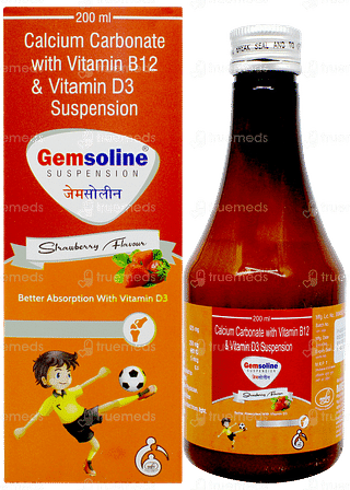 Gemsoline Strawberry Flavour Suspension 200ml