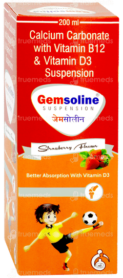 Gemsoline Strawberry Flavour Suspension 200ml