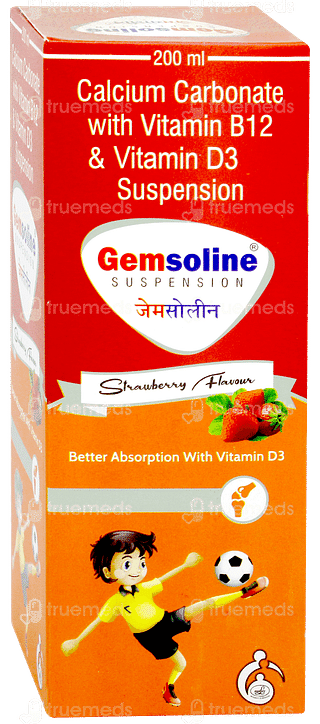 Gemsoline Strawberry Flavour Suspension 200ml