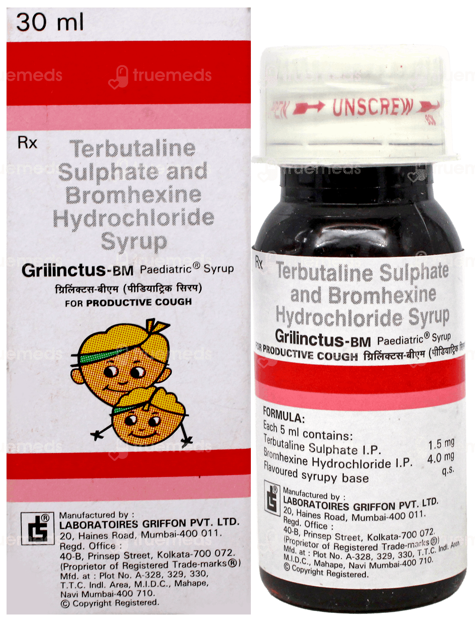Grilinctus Bm Paediatric Syrup 30Ml