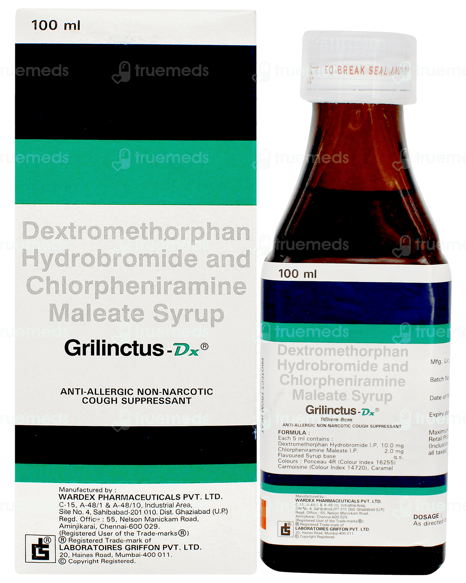 Grilinctus Dx 2/10 MG Syrup 100 ML Order Grilinctus Dx 2/10 MG Syrup
