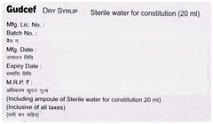 Gudcef Dry Syrup 30Ml