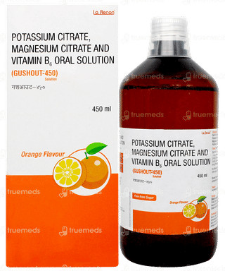 Gushout 450 Orange Flavour Free From Sugar Solution 450ml