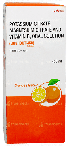 Gushout 450 Orange Flavour Free From Sugar Solution 450ml
